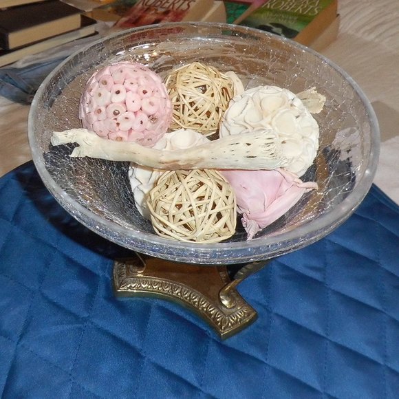 Gold leaf stands with Crackle Glass - Picture 6 of 16